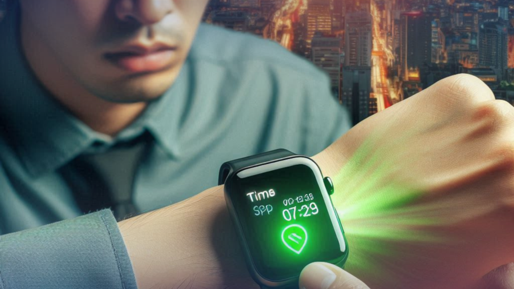 why smartwatch is blinking green